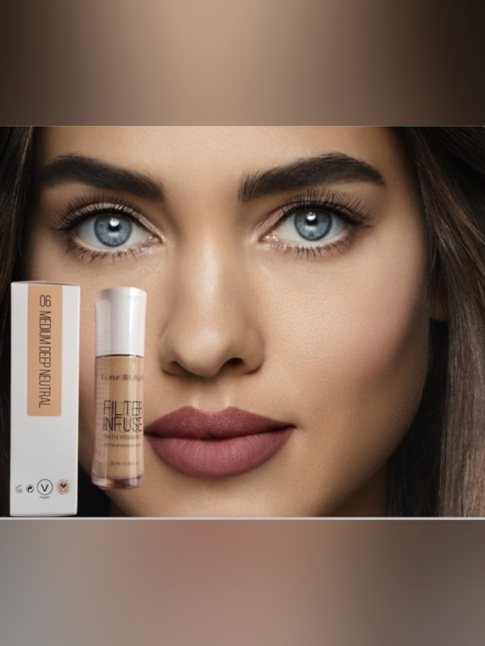 Xime Beauty Filter Infuse FoundationContains Vitamin E, which helps to hydrate,
